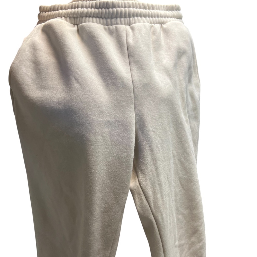 Fabletics Creamy White Joggers w Green Drawstring Inside Elastic Waist Pockets - Picture 8 of 8